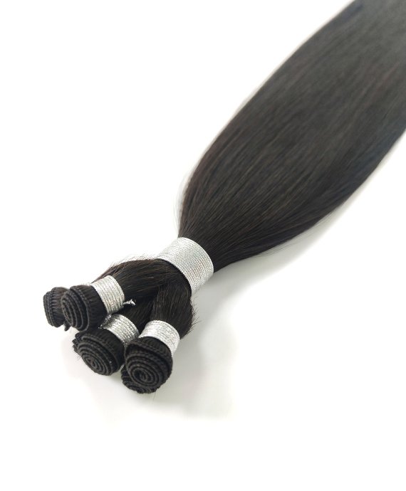 Hand tied hair weft